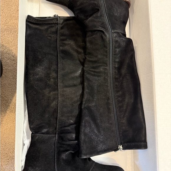 Blowfish Sz 6 Black Velvet Knee-High Boots - Picture 1 of 3